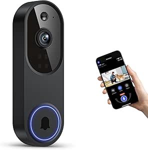 Read more about the article Wireless Wi-Fi Video Doorbell Camera with Night Vision, Two Way Audio, AI Motion Detection and Cloud Storage,2.4G WiFi