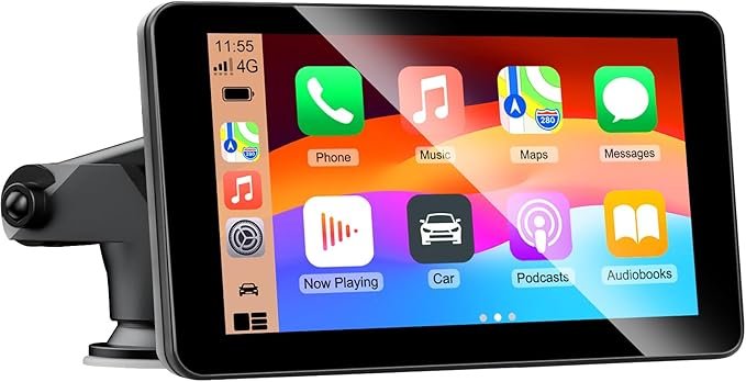 Read more about the article 7 Inch Apple Car Play Screen Android Auto Screen, Car Tablet with Bluetooth/FM/AUX, Support Mirror Link/Voice Control/GPS Navigation