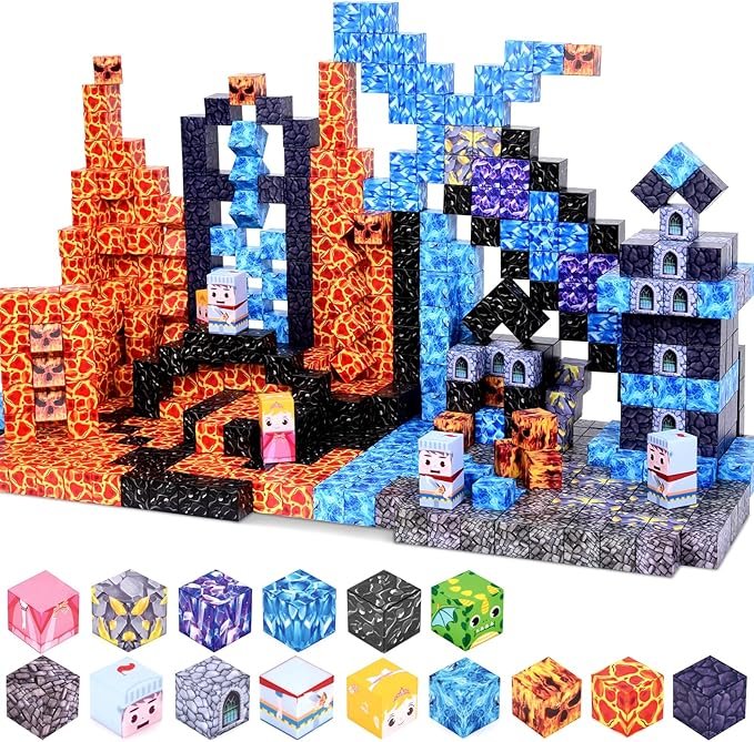 Read more about the article 100 PCS Magnetic Blocks, Build Magnet Dark Castle & Sword, Magnetic Toys Christmas Birthday Gifts for Kids Toddler, STEM Sensory Toys for 3+ Year Old Boys & Girls