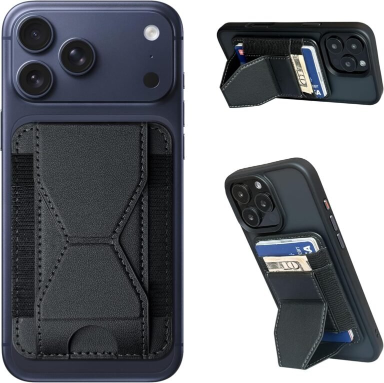Read more about the article Magnetic Wallet for iPhone, Slim Mag-Safe Wallet with Grip Stand Adjustable Magnetic Card Holder for iPhone 17/16/15/14/13/12 Series