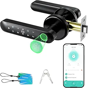 You are currently viewing Fingerprint Door Lock Biometric Door Knob with Keypad Keyless Entry – Smart Door Lock with Fingerprint, Password & Key Access for Home, Office & Apartment