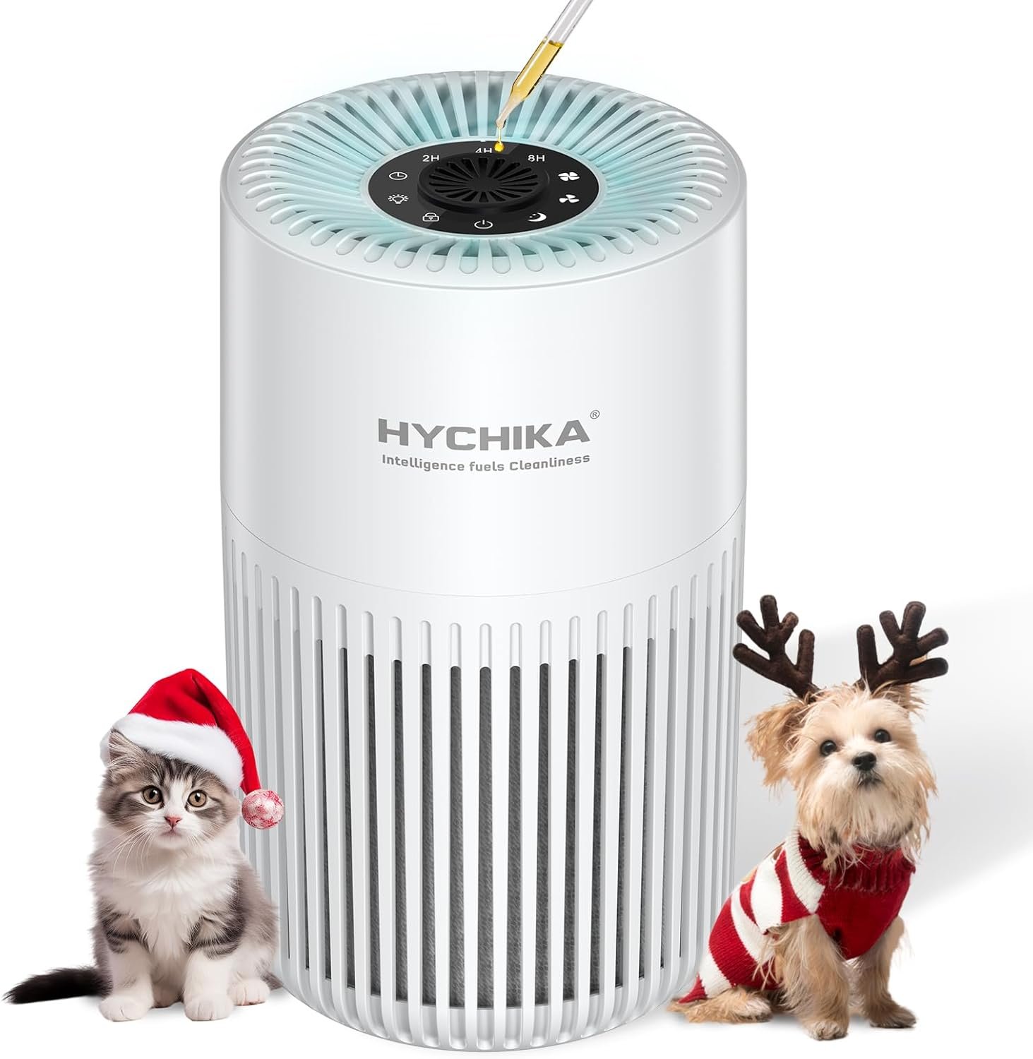 You are currently viewing HYCHIKA Air Purifier for Bedroom & Home – Quiet HEPA Filter Cleaner with Fragrance Sponge, 360° Air Intake, Smoke & Dust Removal