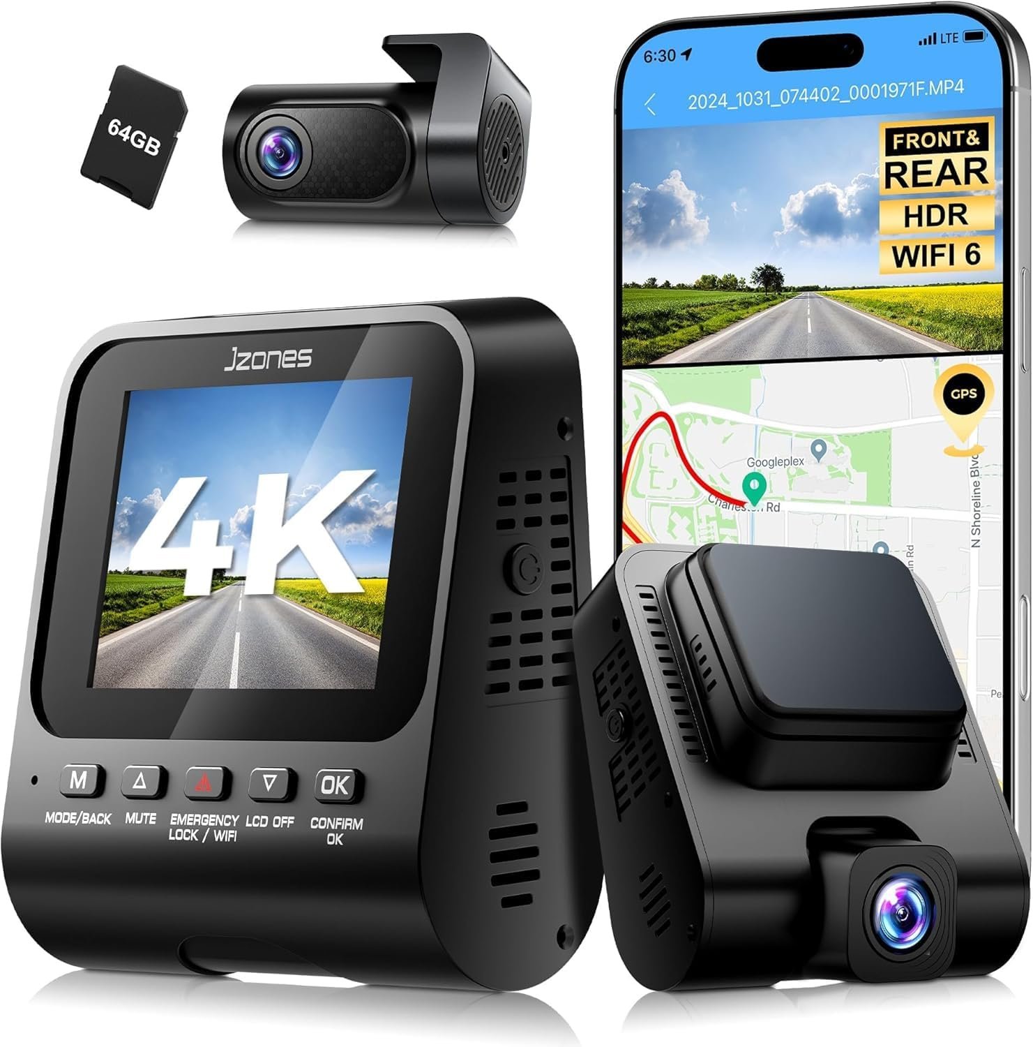You are currently viewing 4K Dash Cam Front and Rear, 2 Channel Car Dash Camera with HDR,