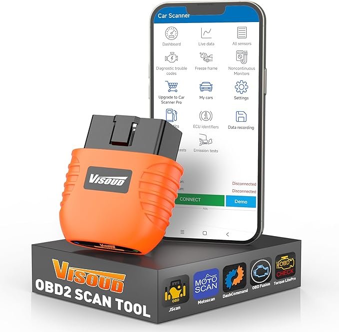 You are currently viewing Bluetooth OBD2 Scanner Car Diagnostic Tool, Wireless OBD II Code Reader for iOS & Android, Check Engine Light Scanner with Real-Time Data for Most Cars