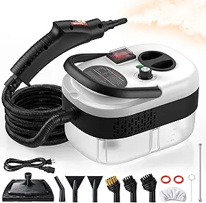 You are currently viewing 2500W Handheld Steam Cleaner for Home – High Pressure Portable Steam Cleaning Machine for Kitchen, Bathroom, Car & Upholstery with Adjustable Steam Levels and Multi-Brush Attachments