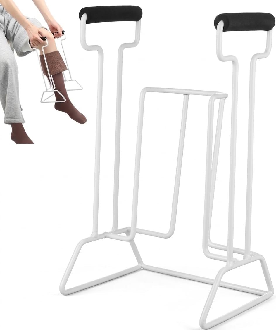 You are currently viewing Stocking Donner for Compression Socks, Metal Sock Aid Tool with Foam Handles, Dressing Helper for Old People Seniors Disabled, Easy On Assist Device for Tight Socks and Stockings