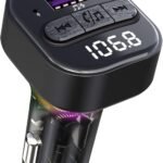 Bluetooth 5.3 FM Transmitter for Car, Bluetooth Car Adapter with Type-C PD(30W) Charger and QC3.0 USB Port, Wireless FM Radio Transmitter, Support MP3 Player, Handsfree Calling, LED Backlit,U Disk