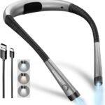 Glocusent Rechargeable Book Light – 3 Colors & 6 Brightness Levels, Bendable Neck, 80-Hour Long-Lasting