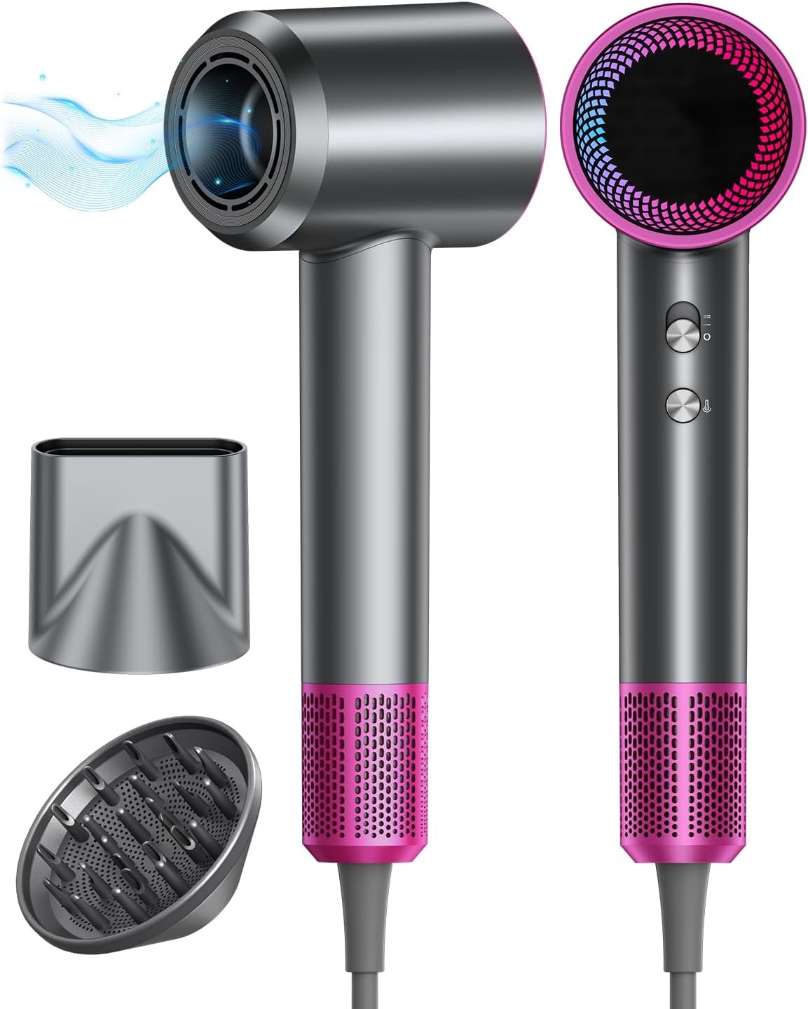 Read more about the article Hair Dryer, 160000 RPM with 500M Negative Ions, Blow Dryer with Diffuser, Fast Drying Professional Hairdryer for Women and Men, Thermo-Control Lightweight Quiet for Curly Hair, Home