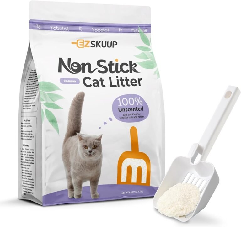 Read more about the article Non-Stick Ultra Clumping Cat Litter, Dust-Free Unscented Kitty Litter, Natural Tapioca Cassava, Strong Odor Control, Long-Lasting Lightweight Cat Litter, 9 lbs (7.5L)