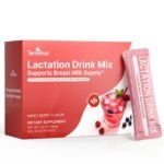 Lactation Drink Mix for Breastfeeding, with Fenugreek, Milk Thistle, Electrolytes for Healthy Milk Supply & Hydration, Mixed Berry Flavor, 16 Count