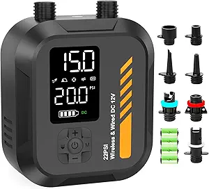 You are currently viewing Paddle Board Pump Electric Portable,Rechargeable 22 PSI SUP Air Pump,Dual Power 7800mAh,12V DC