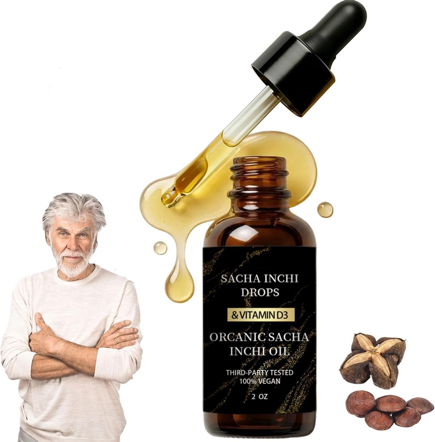 Read more about the article Organic Sacha Inchi Oil with Vitamin D3 – Omega 3, 6, 9 Rich Supplement for Joint Support, Menopausal Joint Dryness Relief, Bone & Immune Health, Cold-Pressed Natural Oil for Men & Women