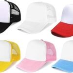 6/12 Pcs Trucker Hats Bulk Blank Mesh Sublimation Blank Hats Adjustable Baseball Caps Hats for Men and Women