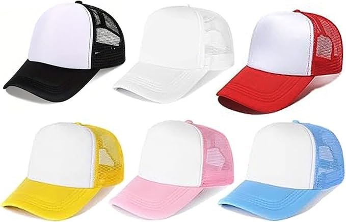 You are currently viewing 6/12 Pcs Trucker Hats Bulk Blank Mesh Sublimation Blank Hats Adjustable Baseball Caps Hats for Men and Women