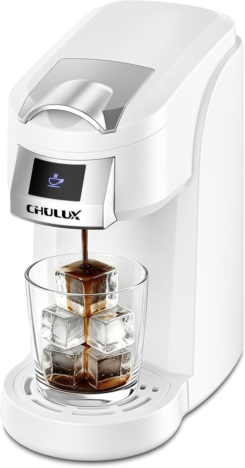 You are currently viewing CHULUX Lite Single Serve Coffee Maker for K Cup Capsules, Single Cup Reservoir Coffee Maker with One Touch Brewing, 5 to 12 Oz Brew Sizes, Designed Specifically for Standard Mugs, White