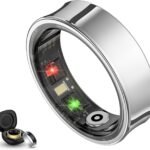 Smart Ring Health Tracker for Men & Women – No Subscription, Sleep & Heart Rate Monitor, Multi-Sport Fitness Tracking, Compatible with iOS & Android (Silver, Size 9)