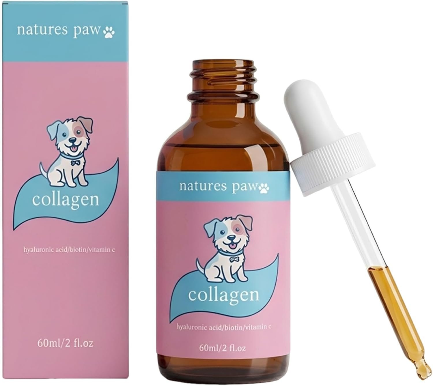 You are currently viewing Natures Paw Liquid Collagen for Dogs – Healthy Skin & Coat, Supports Joint, 60ml / 2 fl.oz