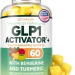 GLP-1 Support Gummies Sugar-Free – Appetite Suppressant & Craving Control Supplement with Berberine, Cinnamon, Turmeric, Garcinia Cambogia & Raspberry Ketones – Digestive & Weight Management Formula (Vegan, Keto Friendly)