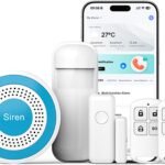 Smart Home Security Alarm System – WiFi + 4G Tuya/Smart Life App, Motion & Door Sensors, Alexa & Google Compatible DIY Kit