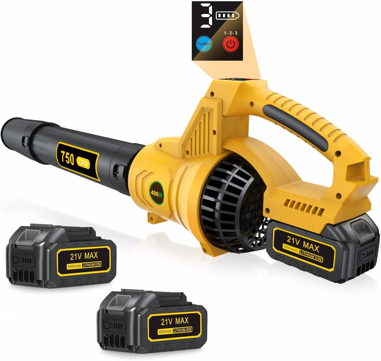 You are currently viewing Leaf Blower Cordless, 750 CFM Handheld Leaf Blower with 2 x 5.5Ah Batteries and Charger, LED 3-Speed and Turbo Mode, Portable Blowers for Lawn Care, Patio, Yard, Garden, Gifts