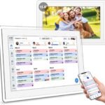 Digital Calendar Wall Touch Screen, 15.6 Inch Smart HD Electronic Calendar for Family & Chore Chart with Meal Planner, Built-in Digital Photo Frame, Gift for Parents & Kids, Desk Stand & Refills (White)