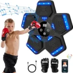 LOLBOX 2026 Music Boxing Machine for Adults and Kids, Smart Bluetooth Boxing Training Equipment with Gloves Wall Mounted, Workout Punching Machine for Home,Office and Gym