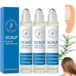 Hair Growth Roll-On Serum with Rosemary – Advanced Scalp Treatment for Thicker, Stronger Hair | Nourishes Roots, Reduces Hair Fall | Suitable for Men & Women, All Hair Types