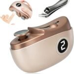 Electric Nail Clipper for Family Care – 2-in-1 Automatic Nail Trimmer & Polisher with LED Light, Safe & Painless Nail Cutter for Kids, Adults & Seniors, Quiet & Portable Grooming Tool
