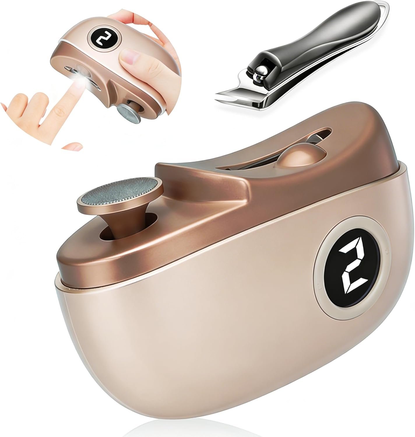 You are currently viewing Electric Nail Clipper for Family Care – 2-in-1 Automatic Nail Trimmer & Polisher with LED Light, Safe & Painless Nail Cutter for Kids, Adults & Seniors, Quiet & Portable Grooming Tool