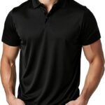 Polo Shirts for Men: Quick Dry Moisture Wicking High Elasticity Convenient Slim Fit Polo Runs Small Order One Size Up