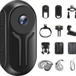 Mini Body Cam 1080P Wearable Action Camera with Display Screen, Portable POV Body Camera with Night Vision, Loop Recording & Multifunction Accessories for Motorcycle, Sports & Security
