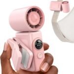Clip-On Portable Fan – 13500 RPM Rechargeable Mini Fan with LED Display, 360° Rotating Detachable Clip, Handheld/Stroller Fan for Baby, Travel, Camping & Summer Essentials