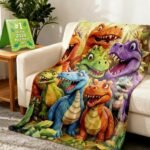 Upgraded Thickened 3D Dinosaur Blanket