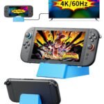 Blue TV Docking Station for Nintendo Switch 2, 4K@60Hz HDMI Output, USB 3.0 Hub, 100W PD Fast Charging, Portable Mini Switch 2 Dock for TV Mode & Travel