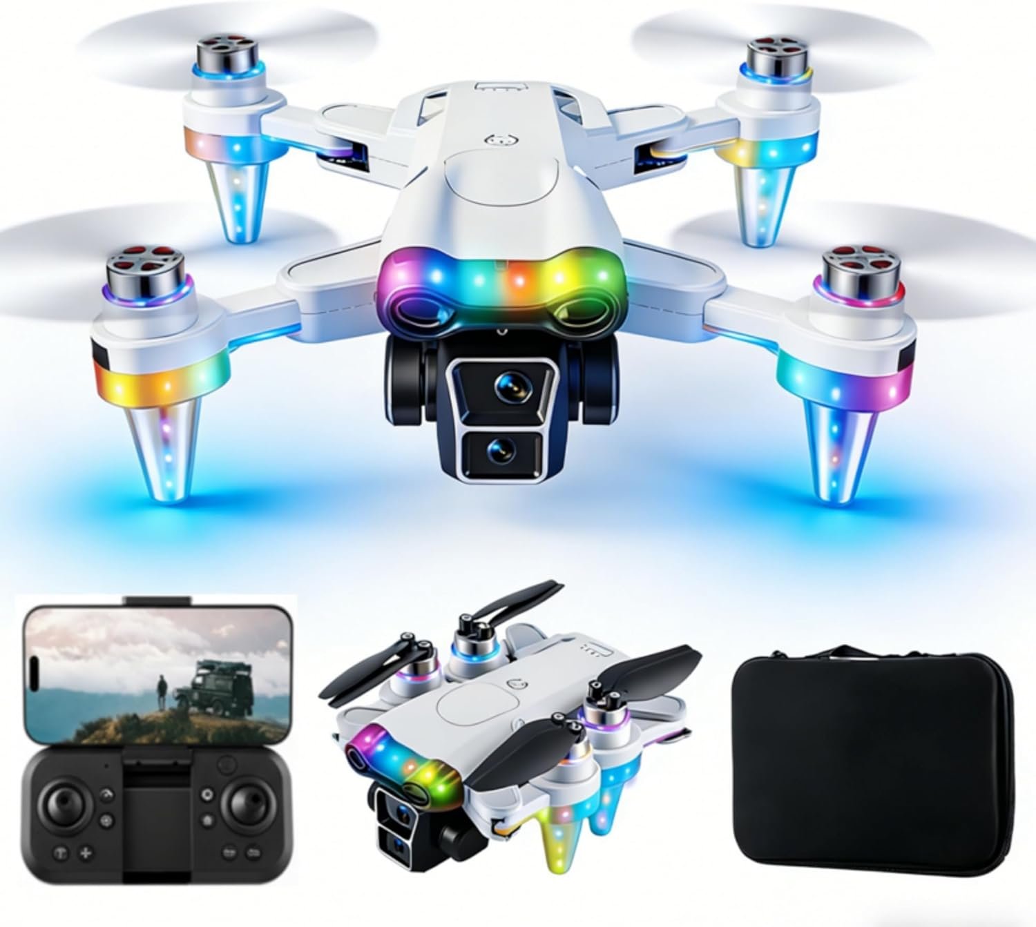 You are currently viewing Toys for Ages 8–13, Drone with Camera for Kids with Fancy LED Lights, 2.4GHz Remote Control, One Battery, Indoor & Outdoor Toy Gift