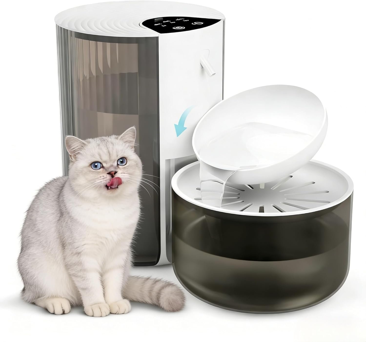 You are currently viewing Wireless Cat Water Fountain Cordless No Filters, 4.5L Automatic Wastewater Separation Pet Water Fountains for Cats Indoor, Quiet Cat Dog Water Dispenser Rechargeable Kitty Drinking Fountains for Pets
