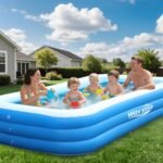 Large Inflatable Pool for Kids and Adults, Oversized Thickened Blow Up Pool for Kid and Adult, Durable Swimming Pool for Backyard, Outdoor, Garden, Summer Water Party (120“x70“x22)