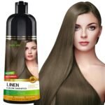 Herbishh Hair Color Shampoo – 3-in-1 Gray Hair Dye Shampoo, Long-Lasting Natural Black Coloring, Ammonia-Free Herbal Formula, Easy At-Home Hair Coloring, 500ml