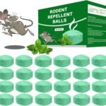 Mouse Rodent Repellent, 24 Pack Peppermint Oil to Repel Mice and Rats– Works for Mice Repellent, Squirrels, Indoor/Outdoor Use, Safe for Homes & Pets