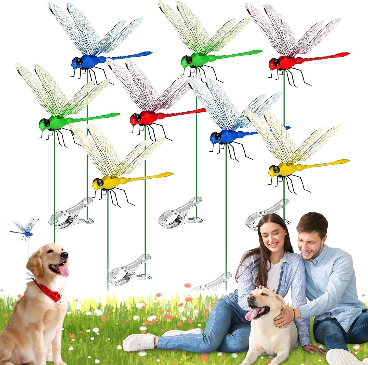 You are currently viewing Dragonfly Clip, Fake Dragonflies Garden Stakes Decor, Outdoor 3D Fake Dragonfly Rod Clip for Hat, Realistic Dragon Flies for Garden, Patio, Stakes, Outdoor and Indoor(Green