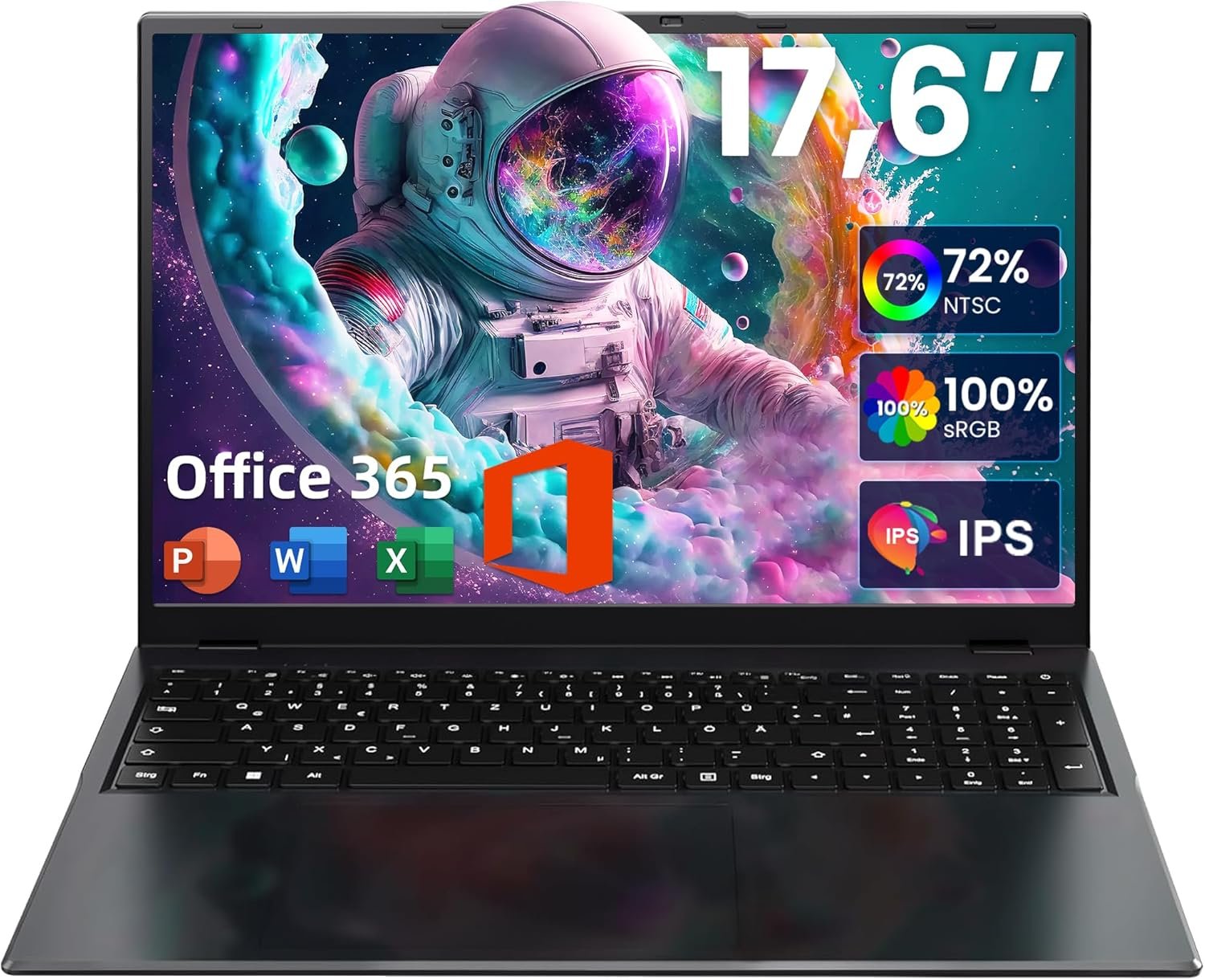 You are currently viewing Jumper Laptop 17.6 inch, Celeron Quad core, 16GB RAM 512GB SSD + 128GB eMMC, 100% sRGB FHD Display, Includes Office 365, QWERTZ Illuminated Keyboard, 7000mAh, Notebook for Students and Businesses