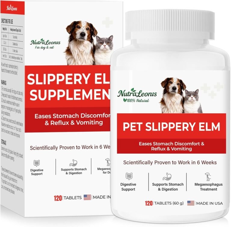 Read more about the article Slippery Elm for Dogs – Organic Slippery Elm Bark Powder – Digestive Support for Megaesophagus, Acid Reflux & Vomiting – Vet-Formulated Natural Gut Relief for Dogs