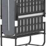 AQY Folding Rollaway Bed with Memory Foam Mattress – Portable Twin Size Guest Bed (75” x 38”) with Wheels & Heavy-Duty Metal Frame