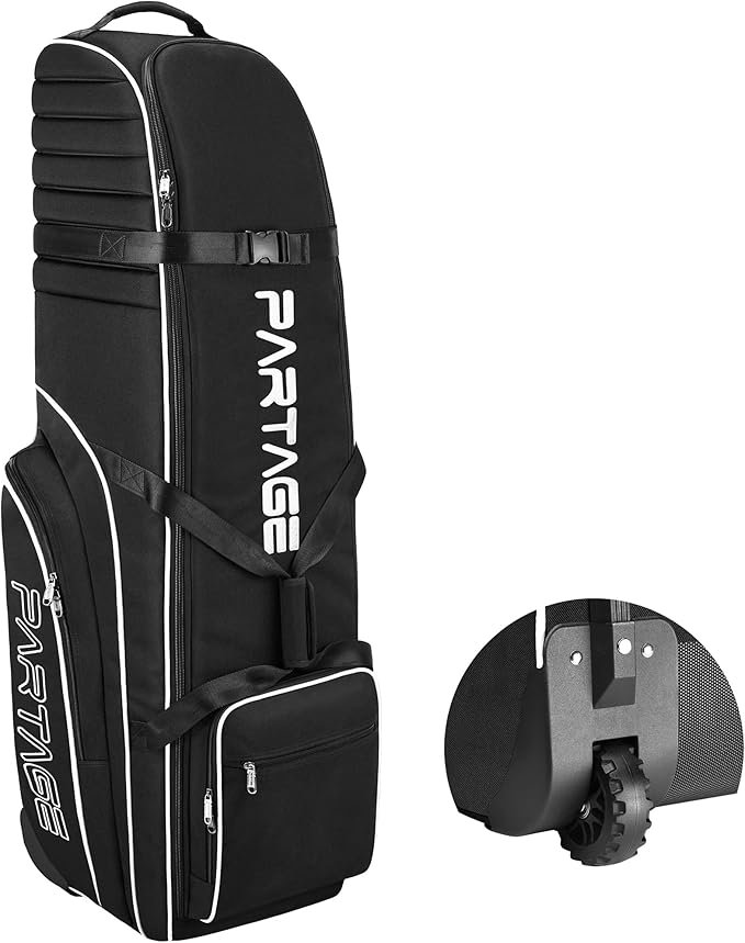 Read more about the article PARTAGE+ Golf Travel Bag with Wheels – Heavy Duty 900D Oxford Fabric, Lightweight Golf Travel Cover with Shoe & Accessories Compartments