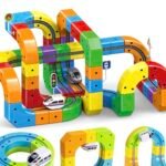 Electric Train Set for Kids Ages 3-8 – Modular 3D Flexible Race Track Building Toy with Gravity-Defying 360° Movement, STEM Learning Fun Gift (66 pcs Starter Set)