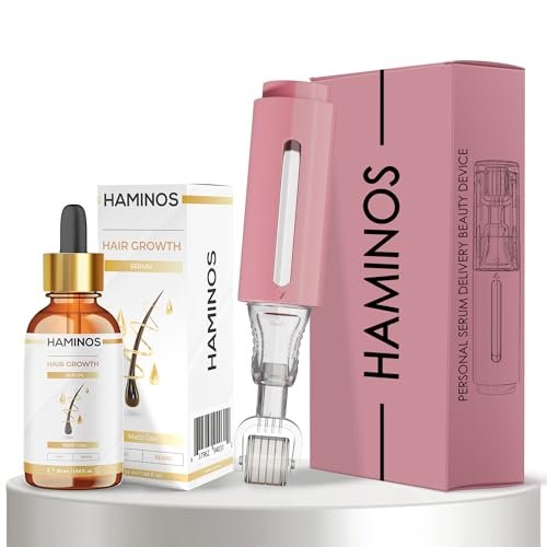 You are currently viewing HAMINOS Hair Growth Pack: Derma Roller 0.25 mm with Reservoir + Hair Growth Serum 50ml