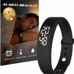 Vibrating Alarm Wristband Clock Watch for Heavy Sleepers – Silent Wake-Up Smart Bracelet with Strong Vibration, Waterproof Fitness Tracker & USB Rechargeable