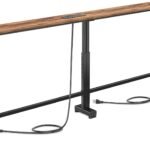 Rustic Brown 2 Pack Narrow Console Sofa Table with Adjustable Height