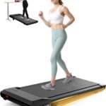 SupeRun Under Desk Walking Pad with Incline, 2.5HP Quiet Treadmill for Home Office & Standing Desks, 300 LBS Capacity Portable Walking Machine with Remote